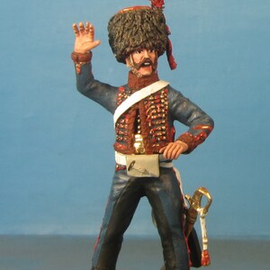 French Guard mounted artillery, Napoleonic Wars Painted figure 1/30 Scale, Toy soldier, Napoleonic miniature, Metal figurine VID SOLDIERS 36-005 Gunner