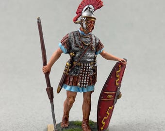 ローマ軍団兵 54mm、ローマ兵士フィギュア、古代兵士、塗装済み金属像
