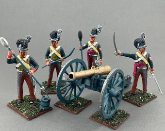 British Horse artillery, Napoleonic toy soldier 1/30 Scale, Metal toy soldier, Napoleonic figure, Painted historical miniature VID SOLDIERS