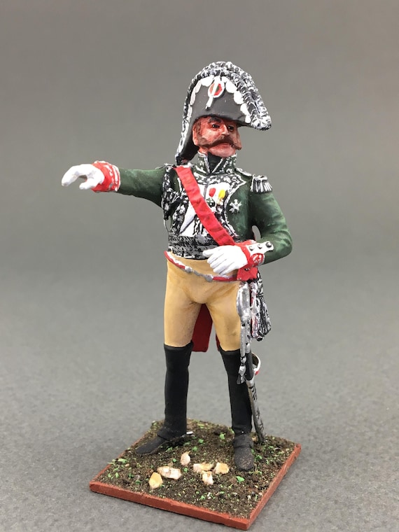 Figurine Napoléonienne Hachette - Général Milhaud (1766-1833) Cavalerie, étain Peint 54mm