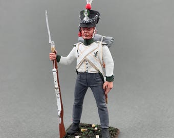 Napoleonic infantry 1/30 Scale, Confederation of the Rhine, Napoleonic painted figure, Collection miniature, Tin statuette VID SOLDIERS