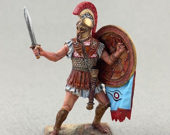 PANGCHENG 1/24 75Mm Grec Ancien Hoplite 75Mm Figurine en Résine Historique Modèle Miniature Kit Non Assemblé Non Peint