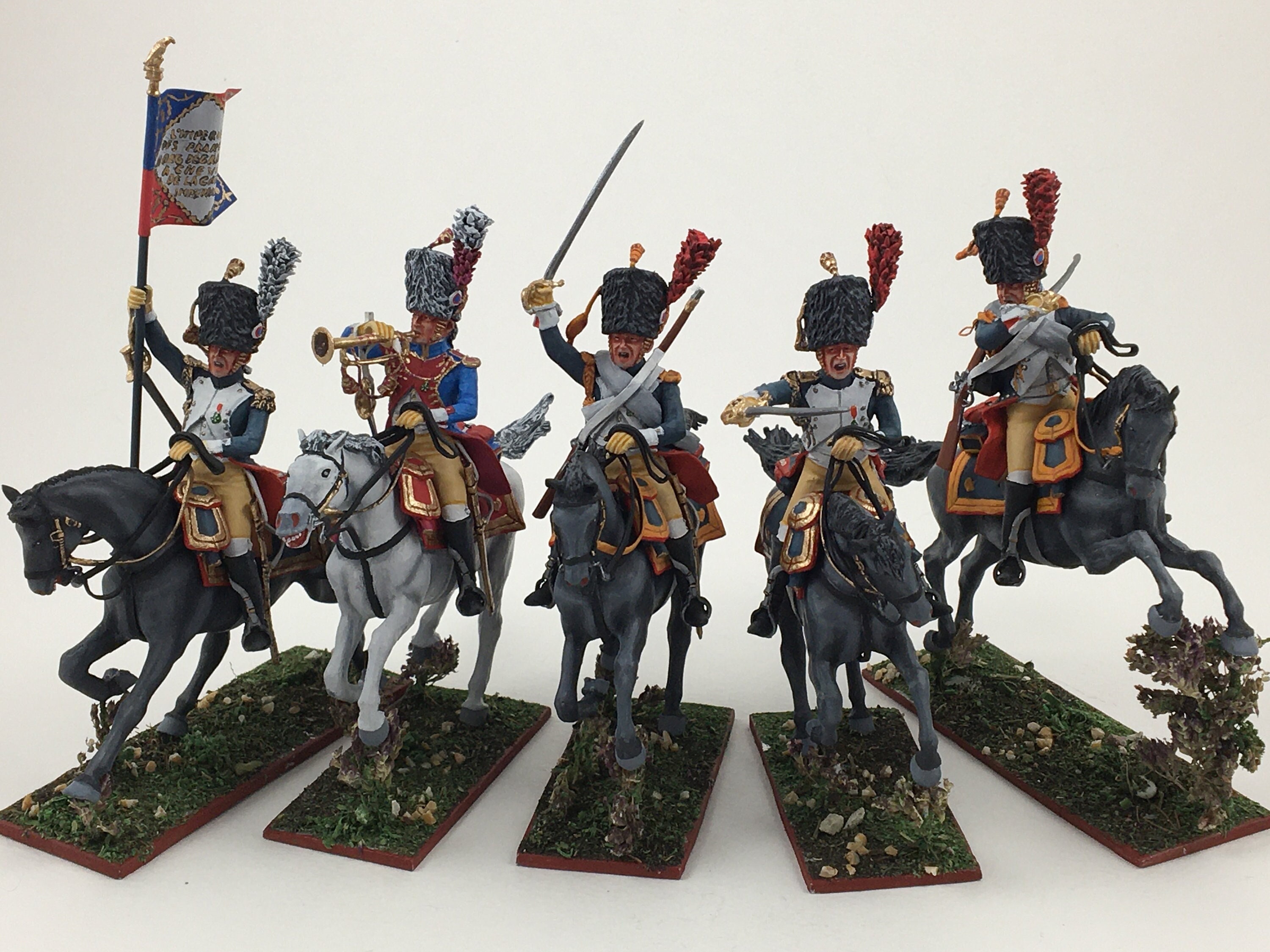 ナポレオン兵士、フランス近衛騎兵擲弾兵、塗装済みナポレオン