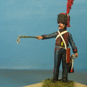 French Guard mounted artillery, Napoleonic Wars Painted figure 1/30 Scale, Toy soldier, Napoleonic miniature, Metal figurine VID SOLDIERS 36-007 Gunner