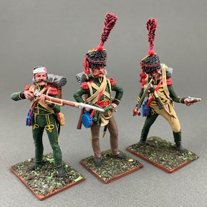 Nassau Grenadiers, Napoleonic painted figurine 1/30 Scale 60 mm, Tin sculpture, Napoleonic toy soldiers, Napoleonic miniature VID SOLDIERS