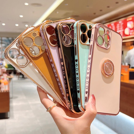 Luxury Gold Plated Case for iPhone 13 Pro Max 14 Plus 12 8 Plus 7 XR XS X  Silicone Plating Cover For iPhone 11 SE 2020 13 Mini