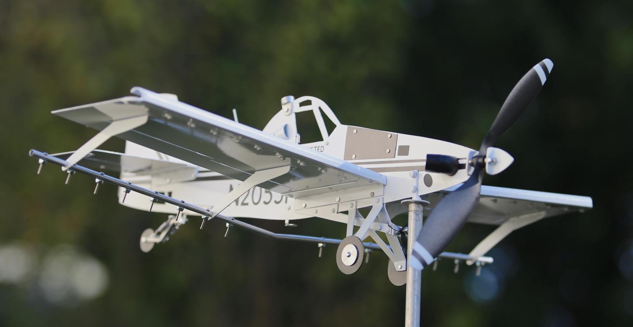Thrush Crop Duster Airplane Weather Vane, Windmill, Whirligig