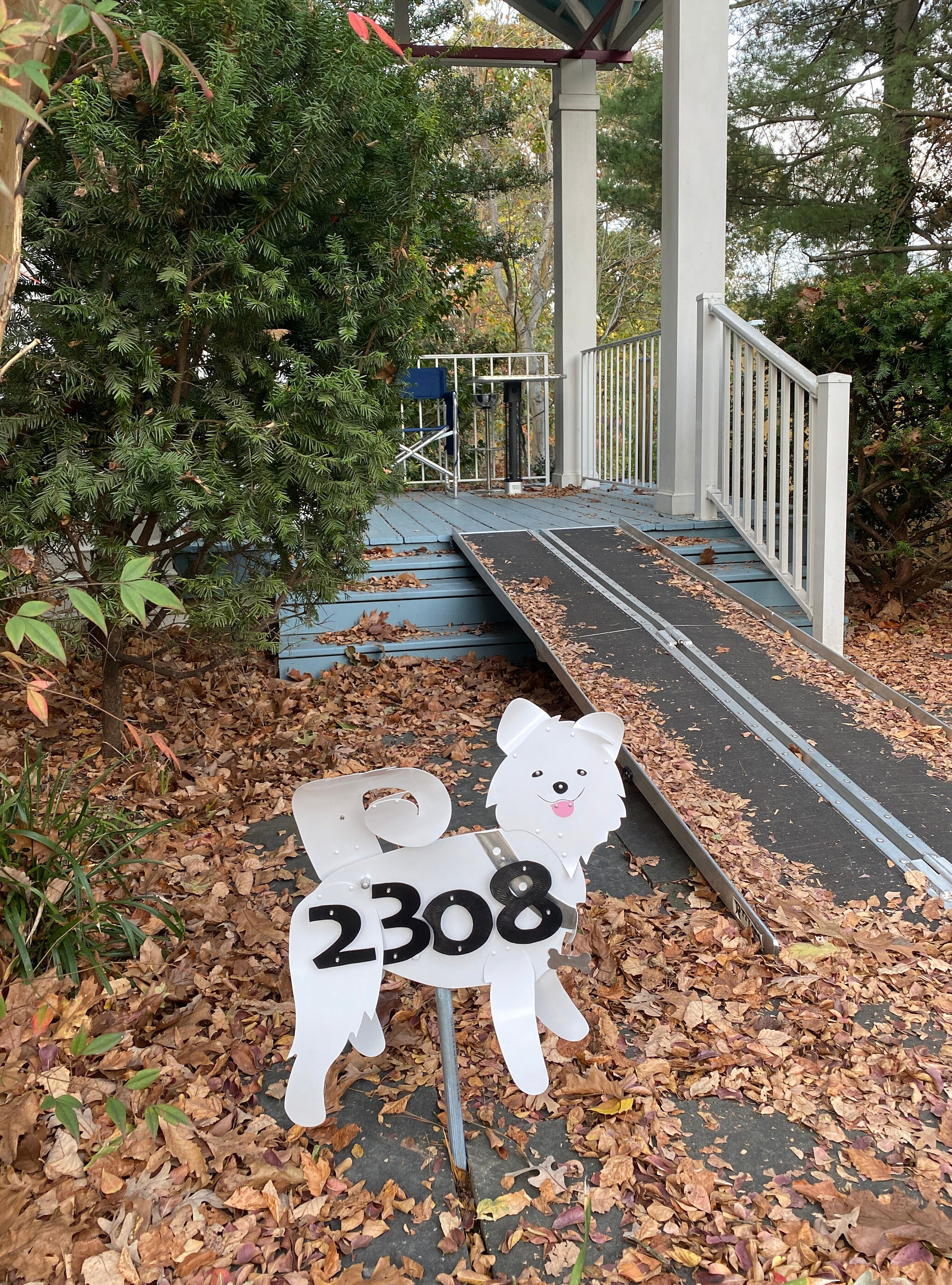 Custom Dog House Number Sign. This One is a Samoyed Dog. Etsy
