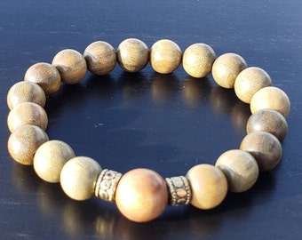 10mm Wood bead bracelet#aromatic#sandalwood#menbracelet#unisex