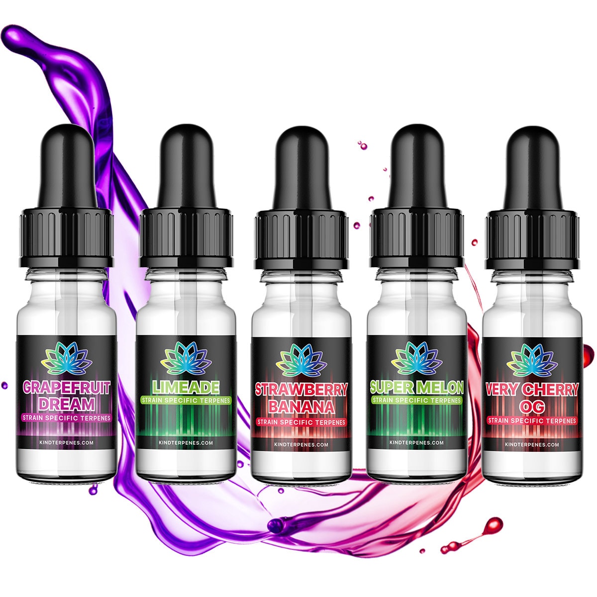 terpenes vape liquid Kind Terpenes - Fruit Collection #2 - 1ml X 5 Natural Strain Specific  Profiles