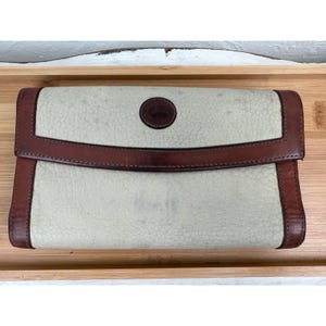 Dooney & Bourke Vintage All Weather Leder Geldbörse Braun Bräunlich USA Made