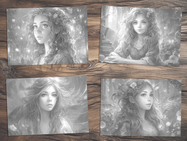 Fairy World_v3: Coloring Book Page Coloring Book for Adults - Etsy