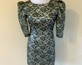 Vintage 1980's Lace Cocktail Dress