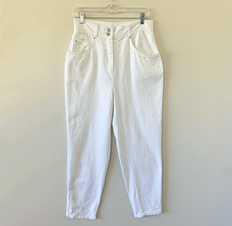 Vintage 1980/'s White Mom Jean