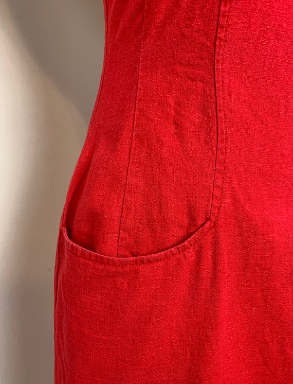Vintage 1980's Red Summer Dress - image 6