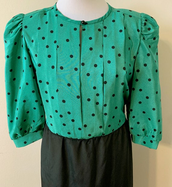 Vintage 1980's Polka Dot Dress - image 2