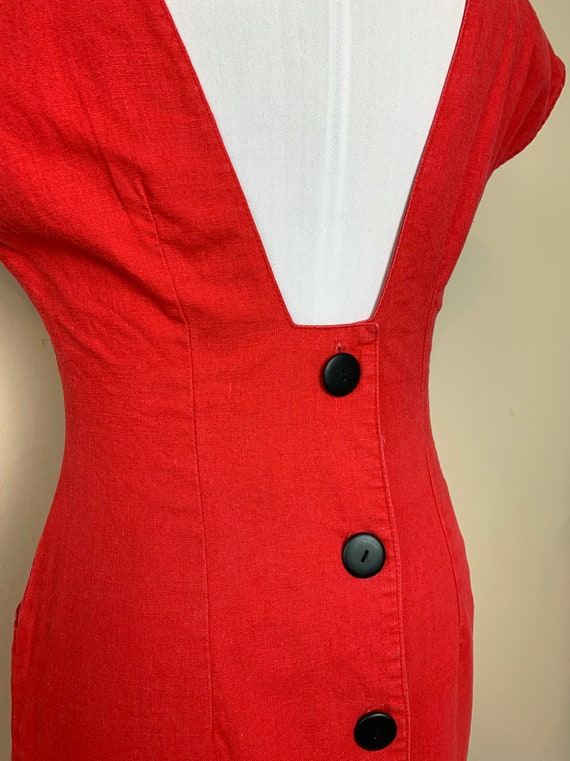 Vintage 1980's Red Summer Dress - image 8