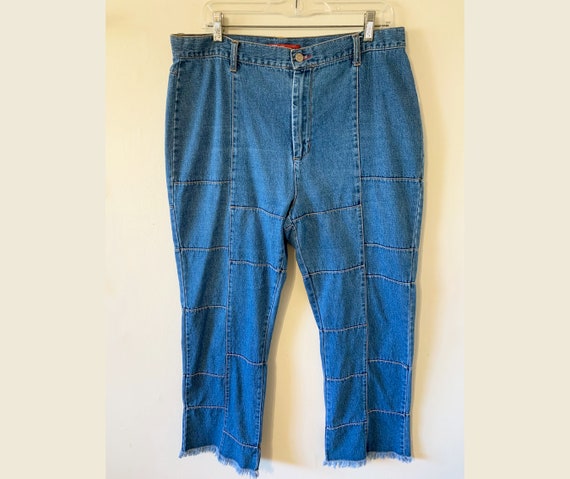 Vintage 1990's Patchwork Jeans - image 1