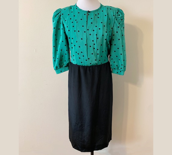 Vintage 1980's Polka Dot Dress - image 1