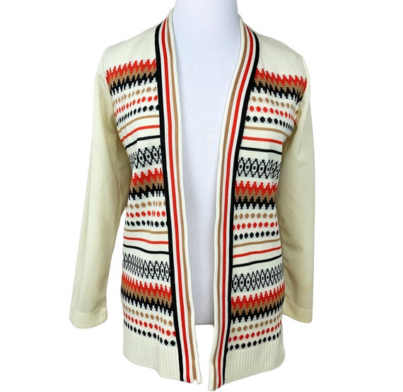 Vintage 1970's Women's Polyester Cardigan - image 1