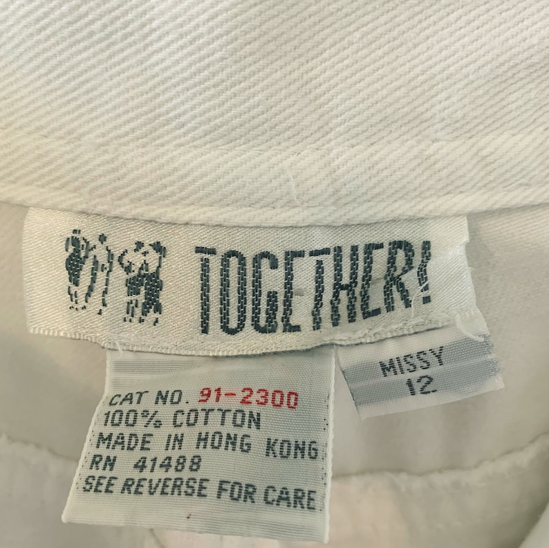 Vintage 1980/'s White Mom Jean