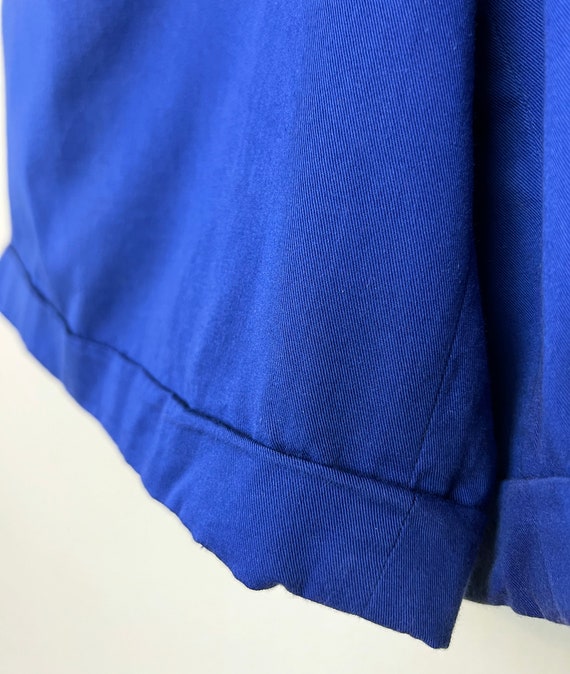 Vintage 1980's Blue Cotton Pleated Shorts - image 4