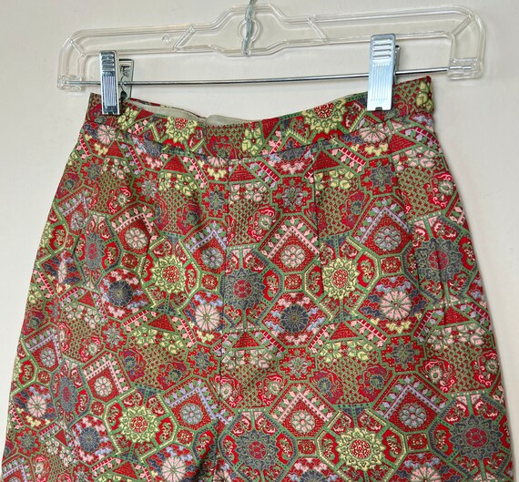 Vintage 1960's Cigarette Pants with Ornate Pattern - image 2