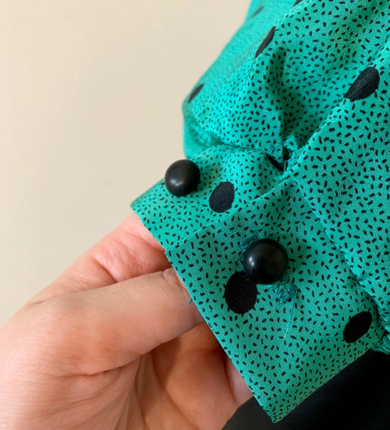 Vintage 1980's Polka Dot Dress - image 4