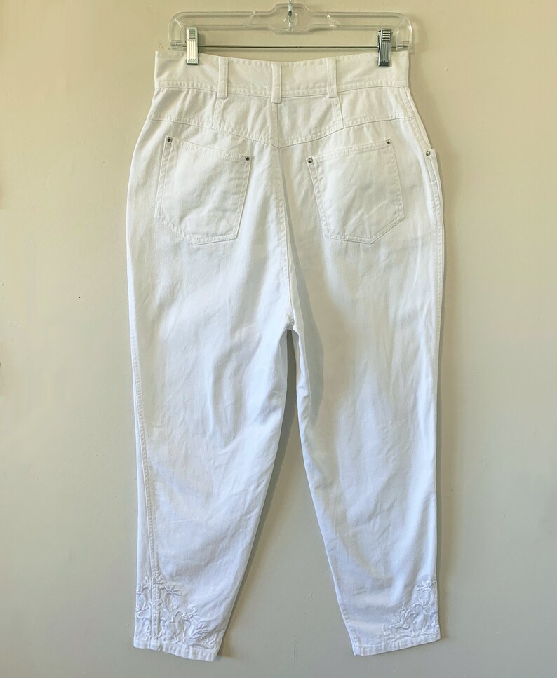 Vintage 1980/'s White Mom Jean