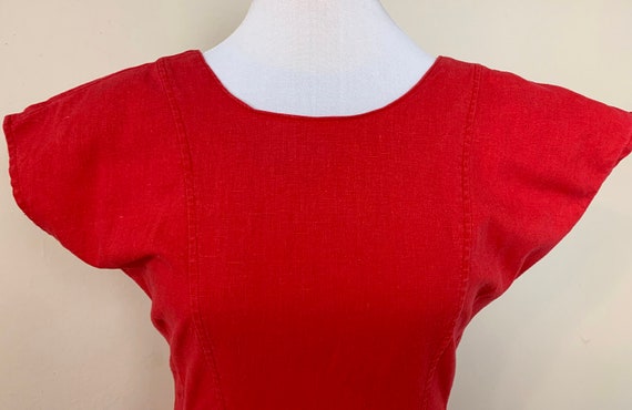 Vintage 1980's Red Summer Dress - image 4