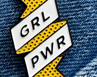 GRL PWR enamel pin badge, a great gift for those strong females...