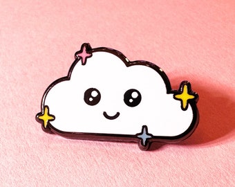 Our Little Fluffy Cloud Hard enamel pin badge, the sun always shines above the clouds!!