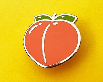 Peach Enamel Pin, Rose Gold Enamel Pin, Fun Enamel Pin, Isometric Enamel  Pin, Fruit Pin, Cute Pin 