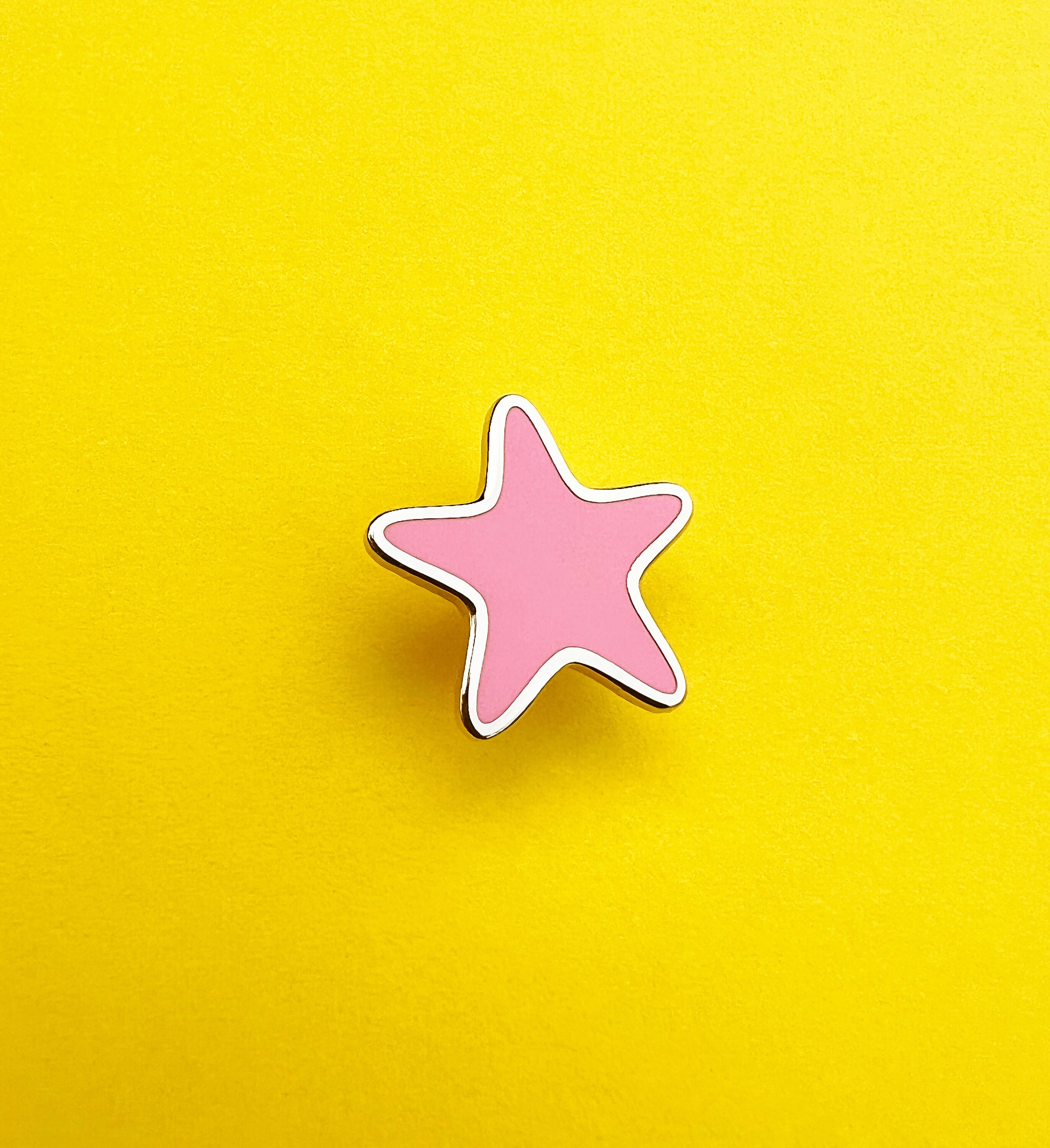 Pink Star hard enamel pin badge, a great gift to show you love someone...
