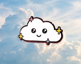 Our Little Fluffy Cloud Hard enamel pin badge, the sun always shines above the clouds!!