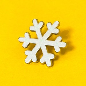Glitter Girls Snow Flake Hard enamel pin badge, perfect gift for the festive season....