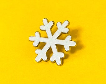 Glitter Girls Snow Flake Hard enamel pin badge, perfect gift for the festive season....