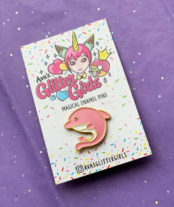 On Our Branded Card. Narwhal Enamel pin badge