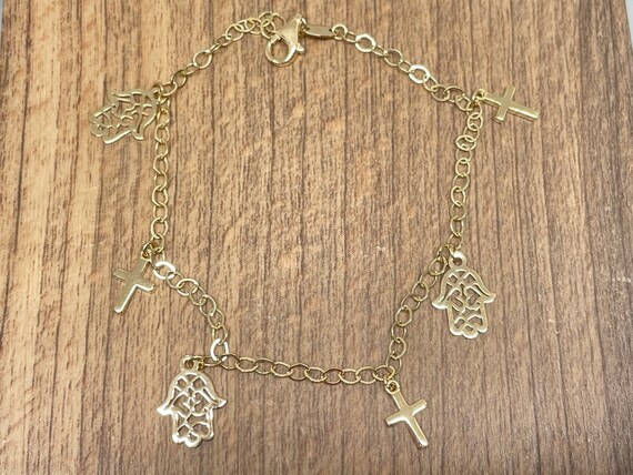 14 k gold charm bracelet deals