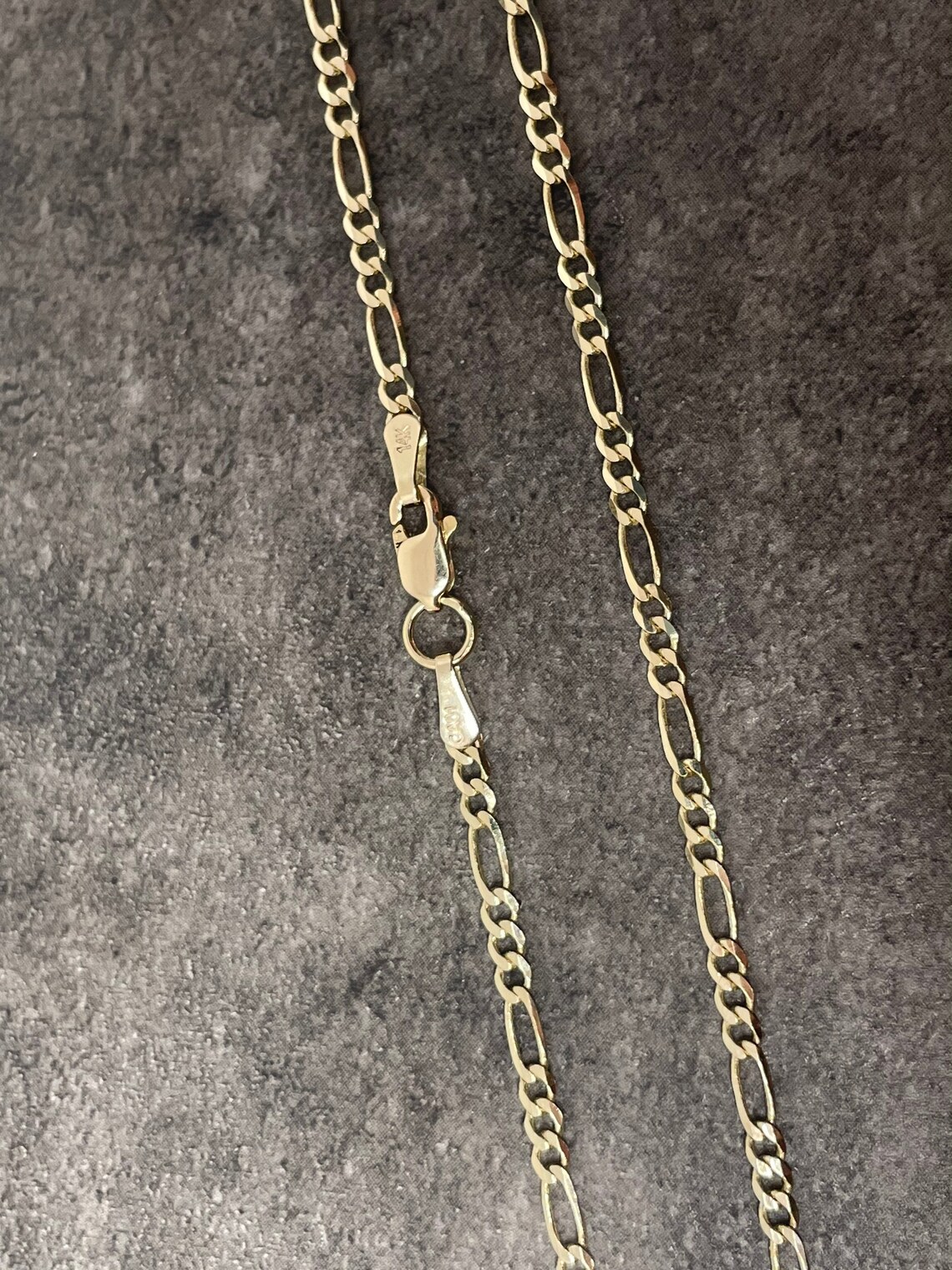 14KT Gold Figaro Link Chain Gift for Him Gift for Her - Etsy