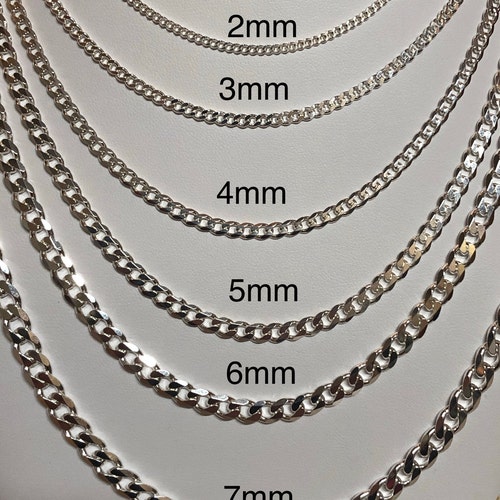 925 Sterling Silver Cuban Link Chains 