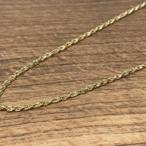 14K Solid Yellow Gold Rope Chain Necklace, 24 Inch, 2mm Thick, Real Gold Chain, Solid Gold Rope, Rope Chain 14K, Women Men