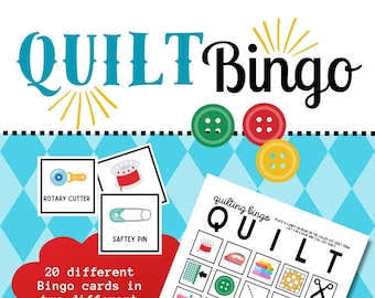 QUILT SPELLEN, QUILT Bingo, Instant Digitale Download, Afdrukbaar spel, Quilty Cobb