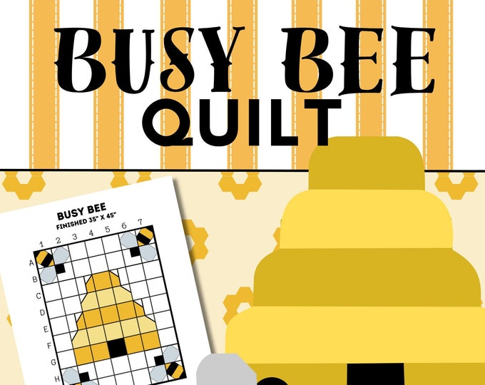 Bee Bed Quilt Bright and Cheery - Etsy