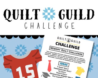 Quilt Guild Challenge, Memory Quilt Challenge, Quilt Retreat, Quilt Club, Printable, Digital Download, Quilty Cobb