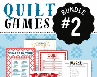 QUILT GAME, Game Bundle, Afdrukbaar pakket, Instant Digitale Download, Quilty Cobb