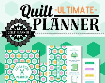 ULTIEME QUILT PLANNER, Ontwerp een quilt, Quilt Journal, Afdrukbaar, Digitale download, Quilty Cobb