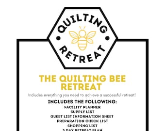 Quilt Retreat Planner: The Quilting Bee, 35 Seiten Handbuch (Digitaler Download)