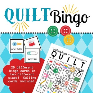 QUILT SPELLEN, QUILT Bingo, Instant Digitale Download, Afdrukbaar spel, Quilty Cobb