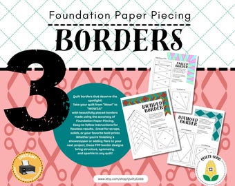 Foundation Paper Piecing Quilt Pattern: 3" Borders (Digital Download)